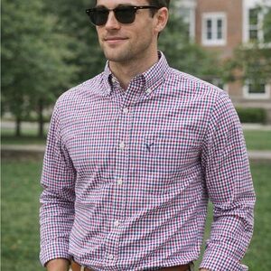 American Eagle Outfitters Prep Fit Button-Down Shirt Men’s M Checked Y2K Office